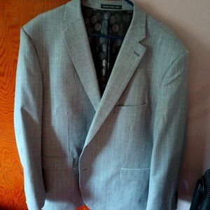 Custom Made Indochino Grey Pinstripe Blazer